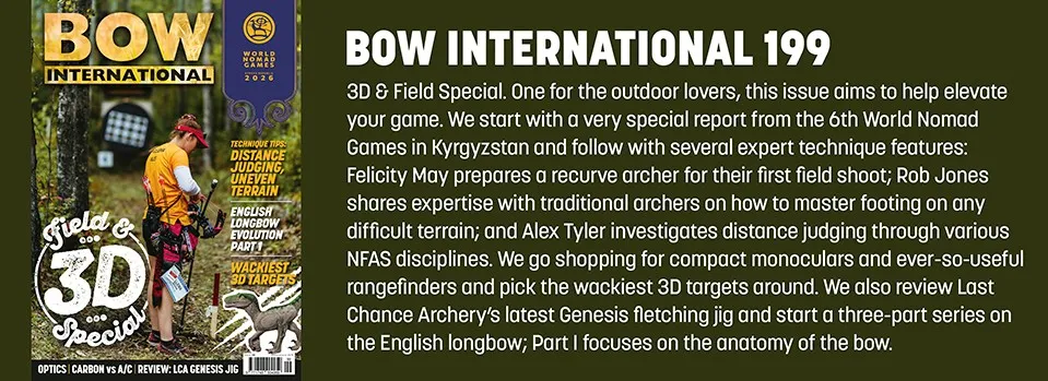 Bow International issue 199 cover and sales text